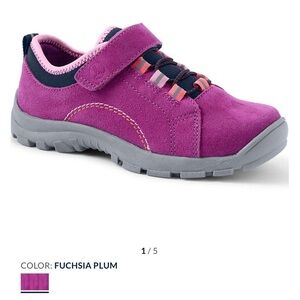 Lands’End Purple Suede Sneakers Slip On Hiking Shoes Youth 6M